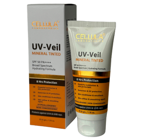 CELLULA UV-VEIL Mineral Tinted SPF 50 PA+++ Sunscreen – Hydrating Broad Spectrum Protection