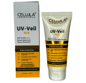 CELLULA UV-VEIL SILK SPF 50 PA++++ Sunscreen – Water Resistant Broad Spectrum Protection